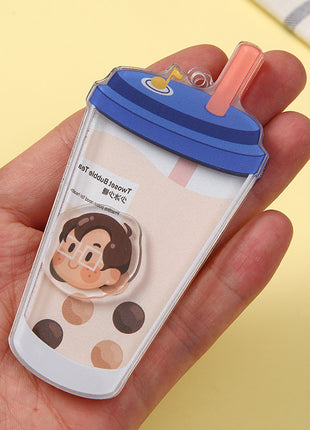 Custom magnetic acrylic shaker keychain charm