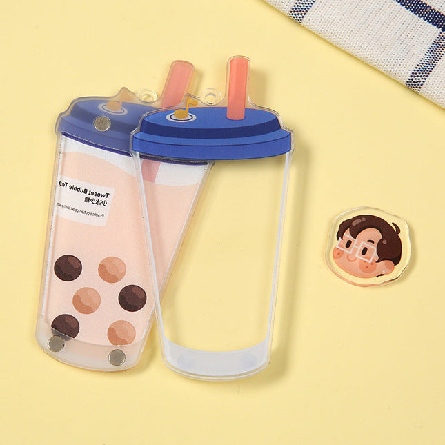 Custom magnetic acrylic shaker keychain charm pikakey