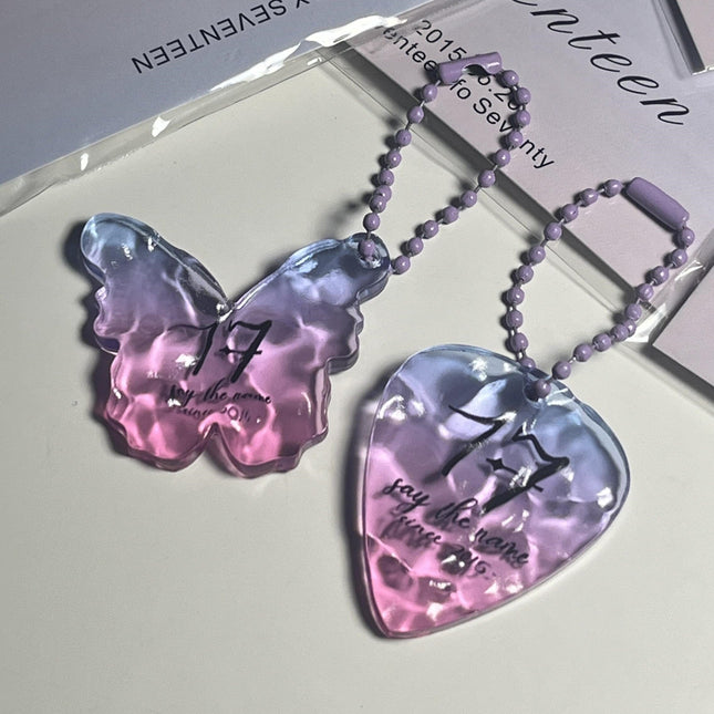 Custom Ripple Acrylic Stamp Keychains pikakey