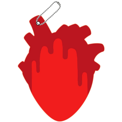 Custom heart-shaped acrylic keychain - pikakey