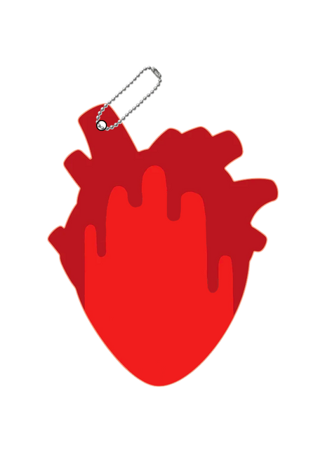 Custom heart-shaped acrylic keychain