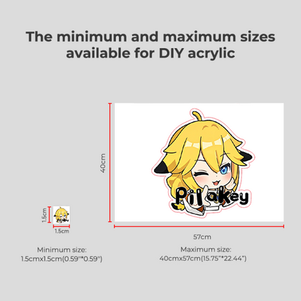 Custom Colored Edge Acrylic Standees