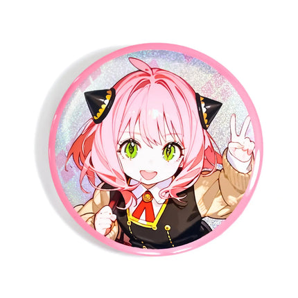 Custom holographic badges(Button Pins) pikakey