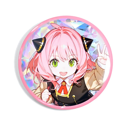 Custom holographic badges(Button Pins) pikakey