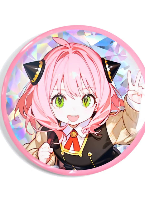 Custom holographic badges(Button Pins) pikakey