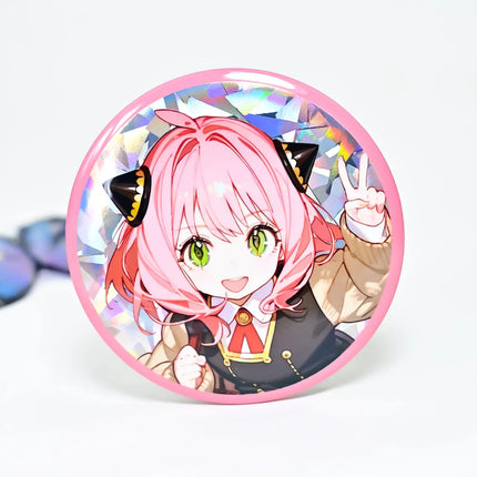 Custom holographic badges(Button Pins) pikakey