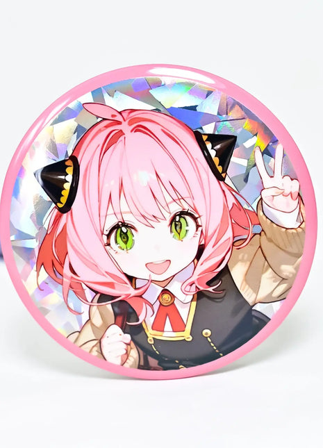 Custom holographic badges(Button Pins) pikakey