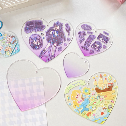 Custom Heart Shape Acrylic Keychains