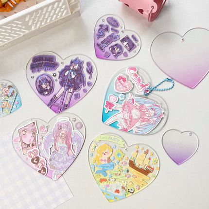 Custom Heart Shape Acrylic Keychains