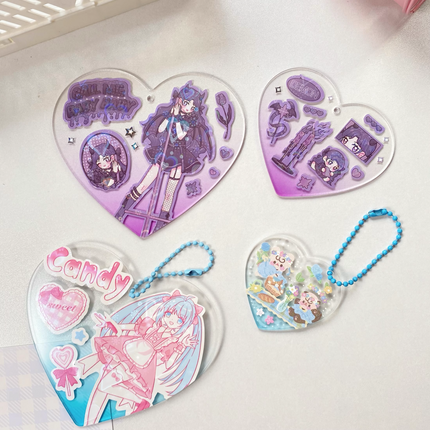 Custom Heart Shape Acrylic Keychains