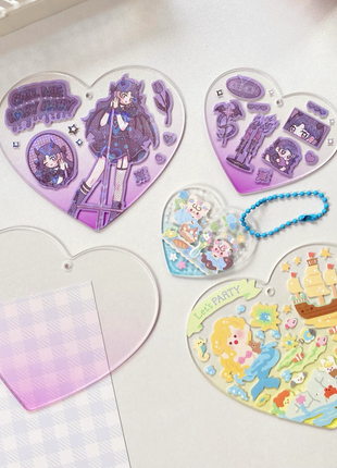 Custom Heart Shape Acrylic Keychains