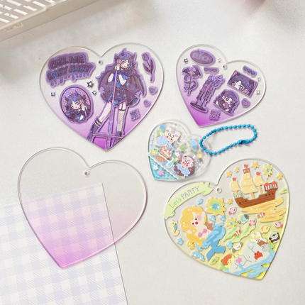 Custom Heart Shape Acrylic Keychains