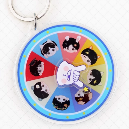 Custom Acrylic Decision Wheel Keychains pikakey