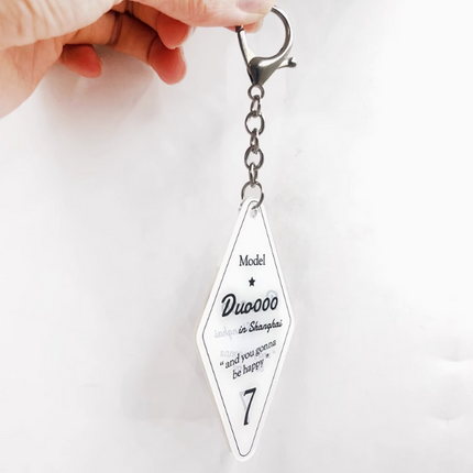 Custom Lozenge Shape Acrylic Keychains