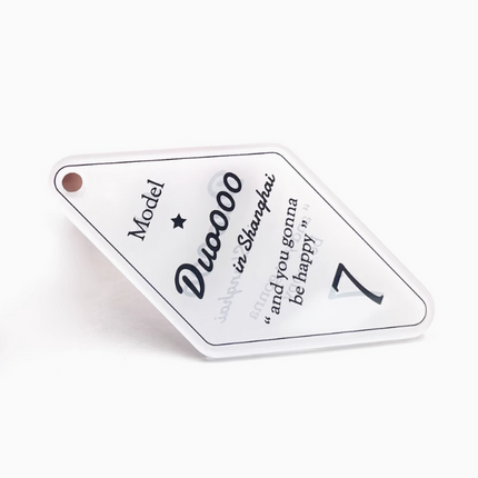 Custom Lozenge Shape Acrylic Keychains