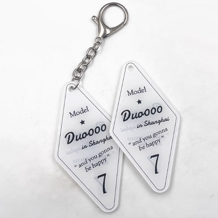 Custom Lozenge Shape Acrylic Keychains