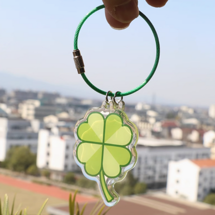 Custom Acrylic Colorful Lucky Clover Pendant
