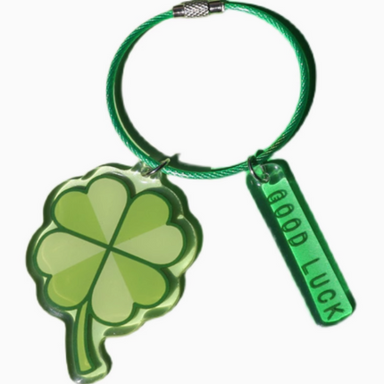 Custom Acrylic Colorful Lucky Clover Pendant