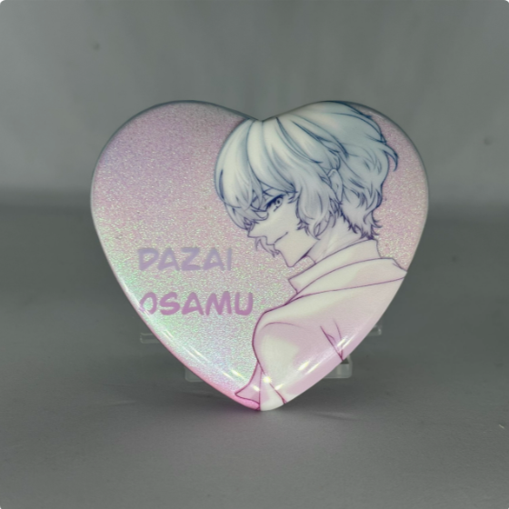 Customized heart-shaped double flash badges