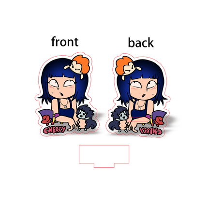 Cherry Customized side-mounted acrylic standee