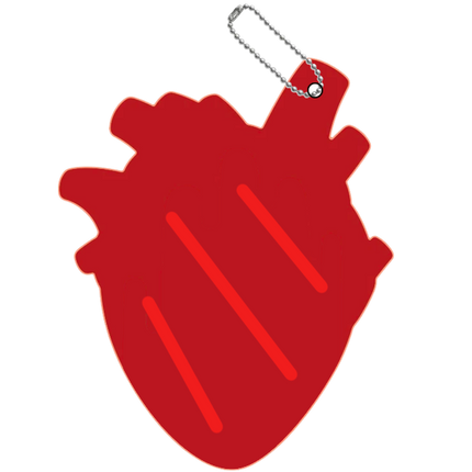 Custom heart-shaped acrylic keychain - pikakey