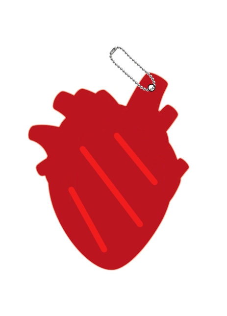 Custom heart-shaped acrylic keychain