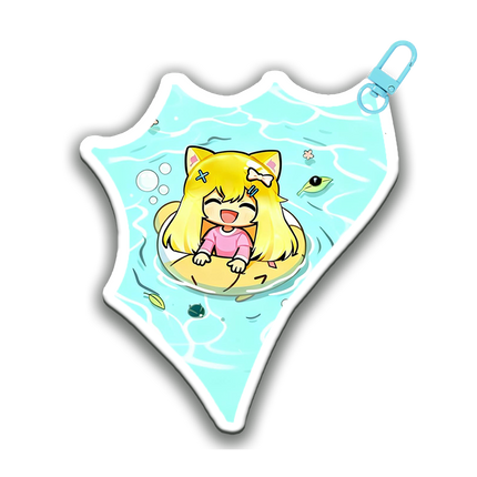 Custom palm-shaped acrylic keychain