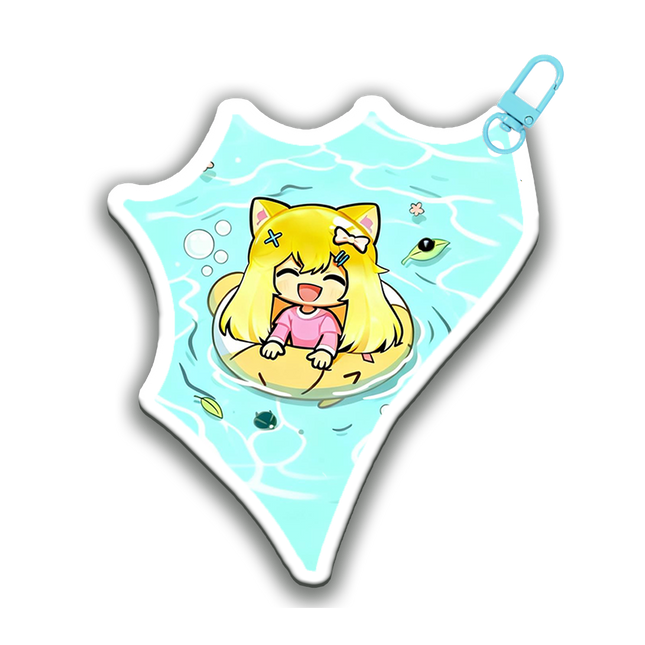 Custom palm-shaped acrylic keychain