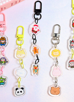 Custom Connected Clear Acrylic Keychain Charm