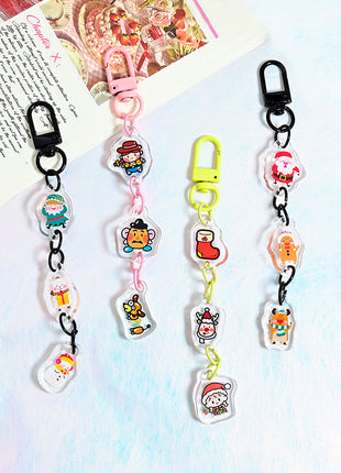 Custom Connected Clear Acrylic Keychain Charm
