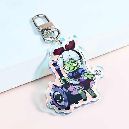 Custom Rainbow Acrylic Keychains pikakey