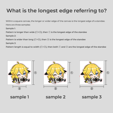 Custom Colored Edge Acrylic Standees