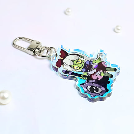 Custom Rainbow Acrylic Keychains pikakey