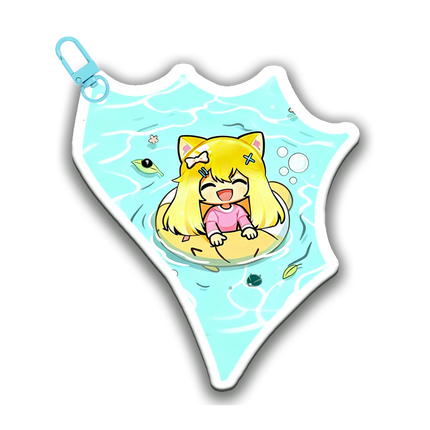 Custom palm-shaped acrylic keychain