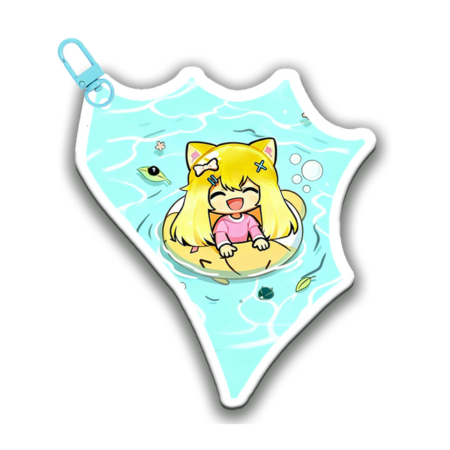 Custom palm-shaped acrylic keychain