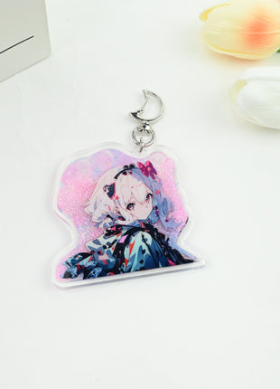 Custom Quicksand Liquid Keychains pikakey