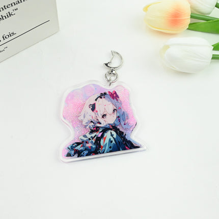 Custom Quicksand Liquid Keychains pikakey