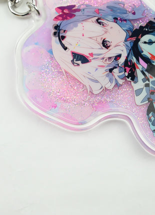 Custom Quicksand Liquid Keychains pikakey