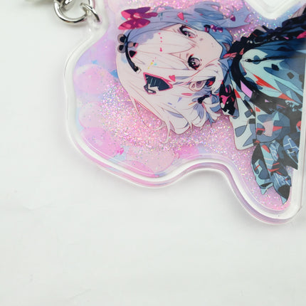 Custom Quicksand Liquid Keychains pikakey