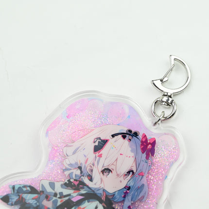 Custom Quicksand Liquid Keychains pikakey