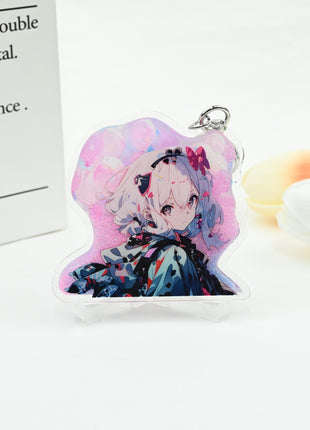 Custom Quicksand Liquid Keychains pikakey