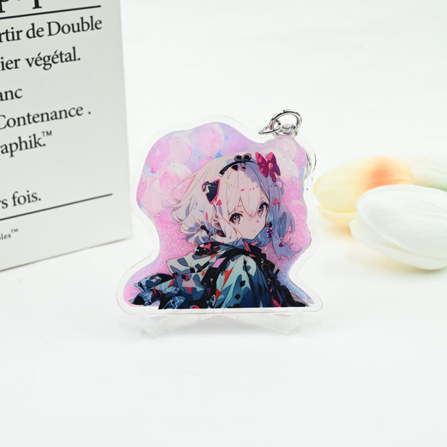 Custom Quicksand Liquid Keychains pikakey