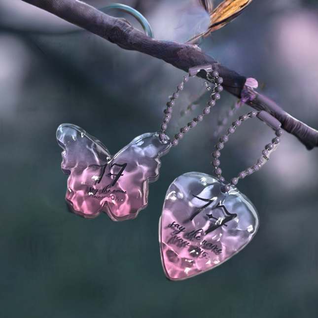 Custom Ripple Acrylic Stamp Keychains pikakey