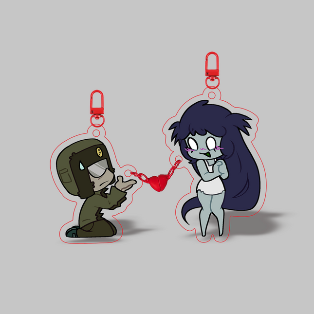 Cherry Customized double magnetic acrylic keychain