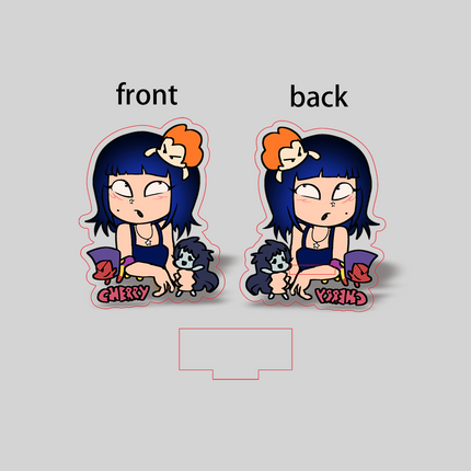 Cherry Customized side-mounted acrylic standee