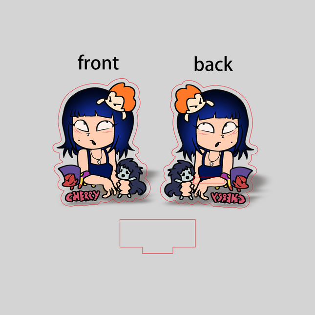 Cherry Customized side-mounted acrylic standee