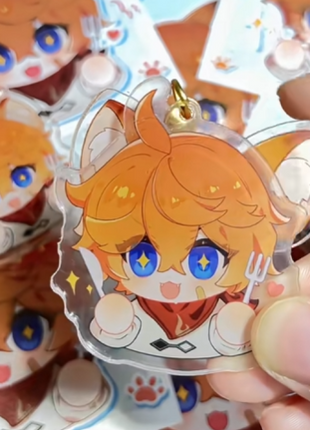 Custom Ear Flick Acrylic Keychains