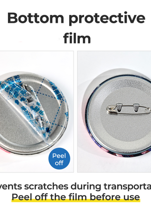 Customized heart-shaped double flash badges